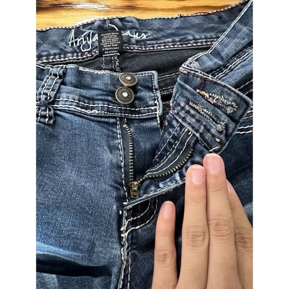 Ariya Jeans Women's Size 7/8 Blue Skinny Denim Pants Jeans Western Preppy Party - Picture 5 of 13